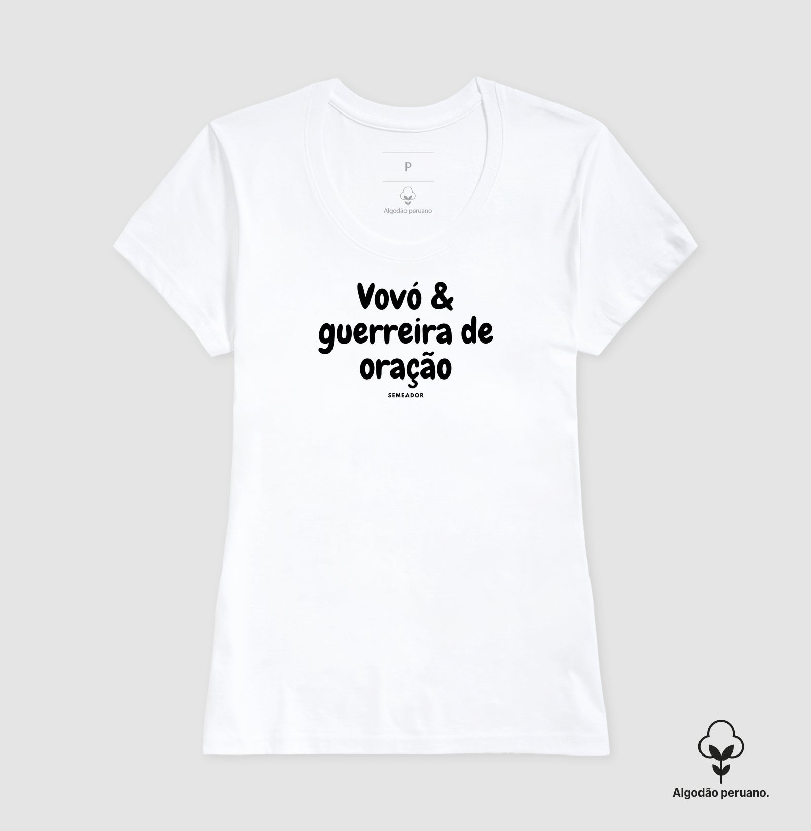 Camiseta Feminina Peruana | Vovó guerreira de oração