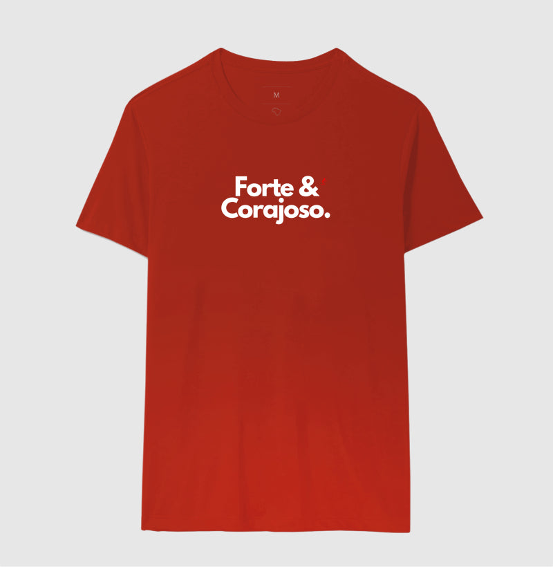 Camiseta Masculina | Forte e Corajoso