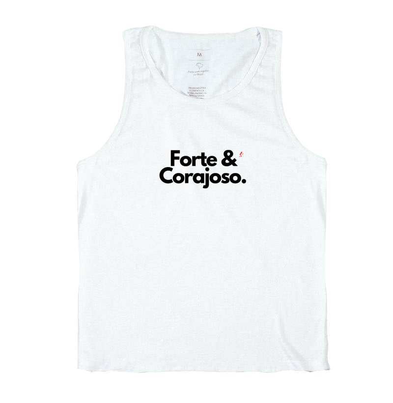 Camiseta Regata | Forte e Corajoso
