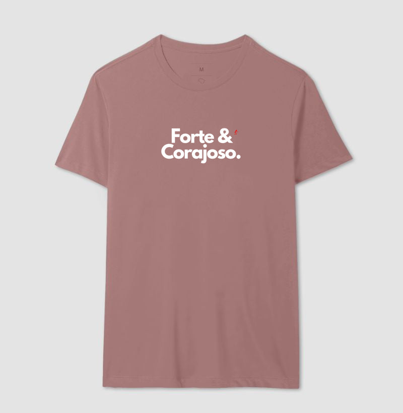Camiseta Masculina | Forte e Corajoso