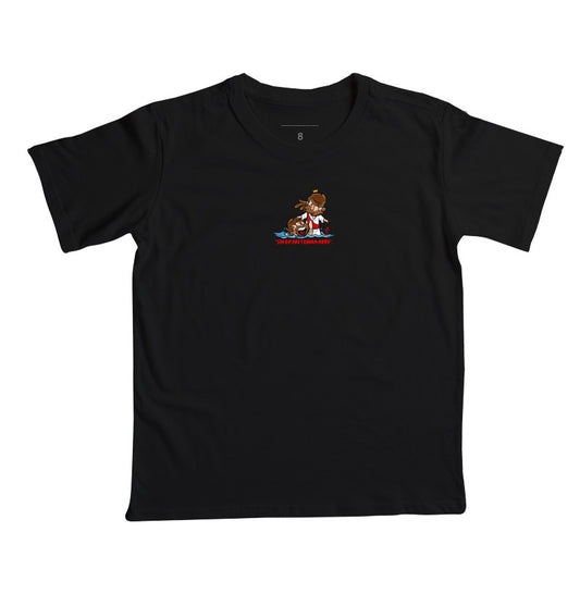 Camiseta infantil evangélica preta com estampa Não Tenha Medo
