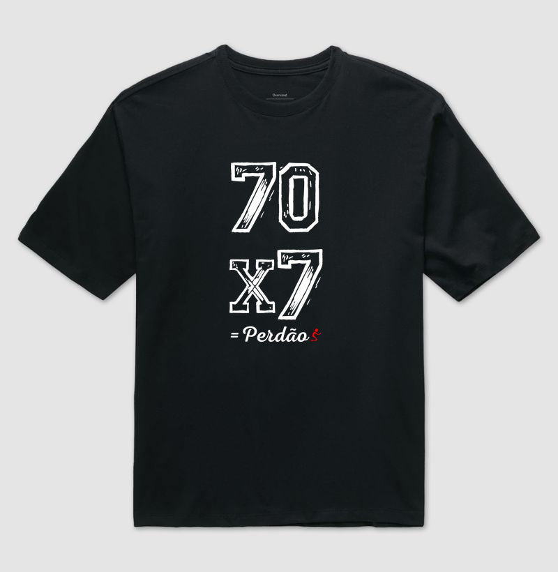 Camiseta Oversized | Perdão 70x7