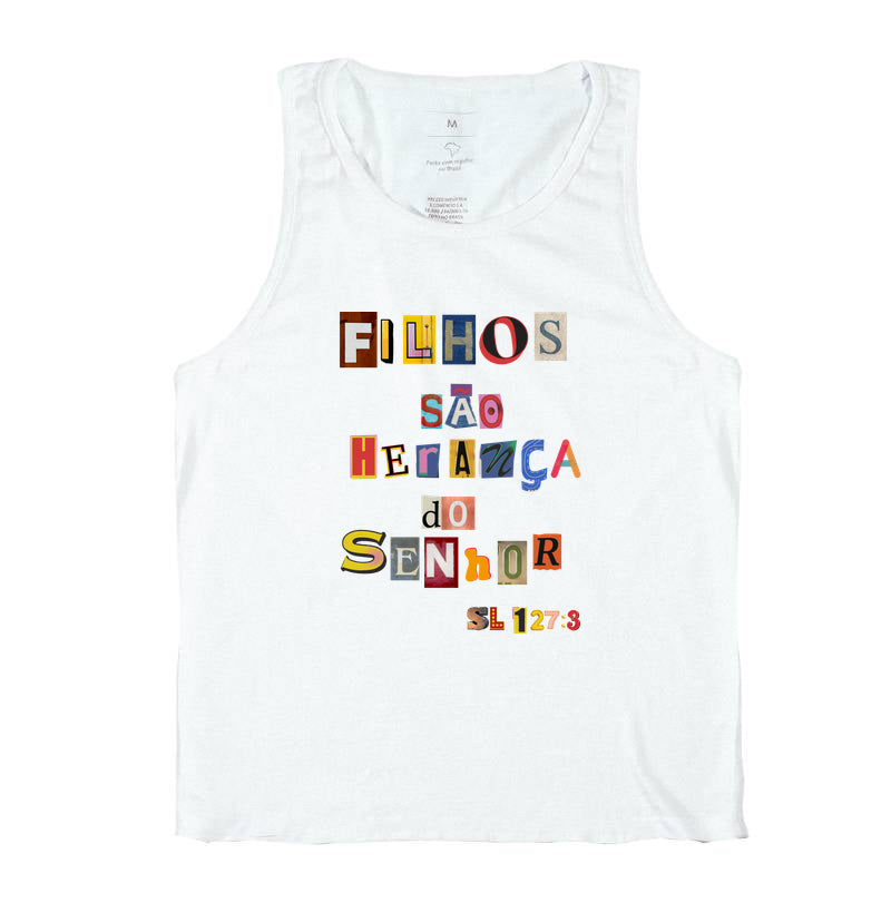 Camiseta Regata | Filhos São Herança Do Senhor