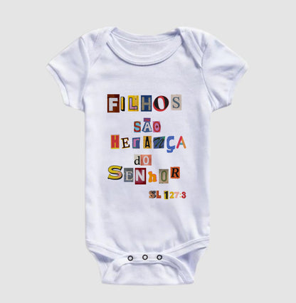 Body Bebê Cristão | Filhos são Herança do Senhor