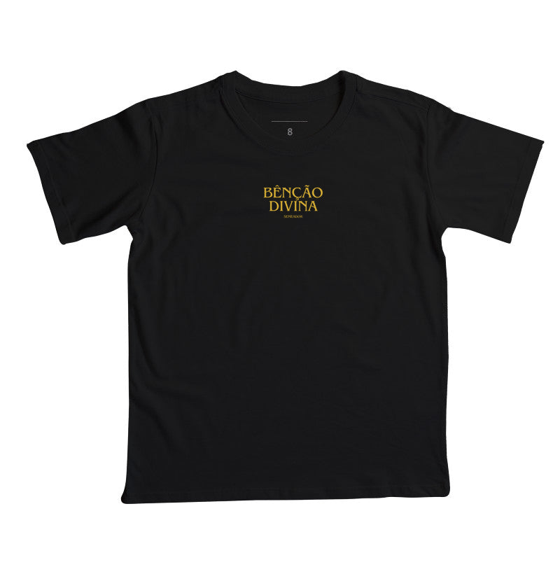 Estampa da camiseta infantil cristã Benção Divina