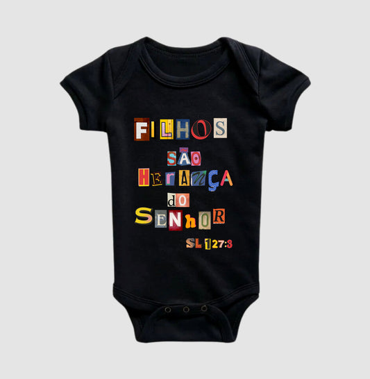 Body Bebê Cristão | Filhos são Herança do Senhor