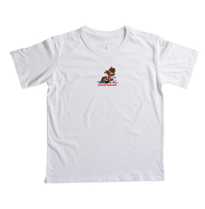 Camiseta infantil evangélica branca com estampa Não Tenha Medo
