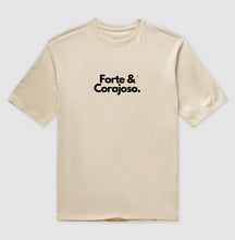Camiseta Oversized | Forte e Corajoso