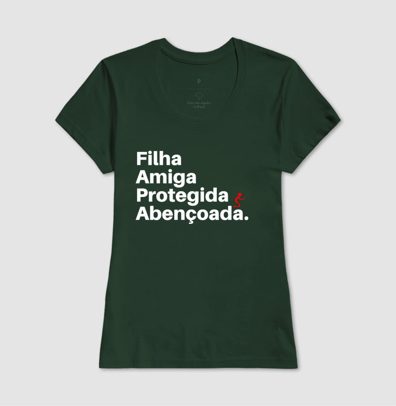 Camiseta Feminina | Abençoada