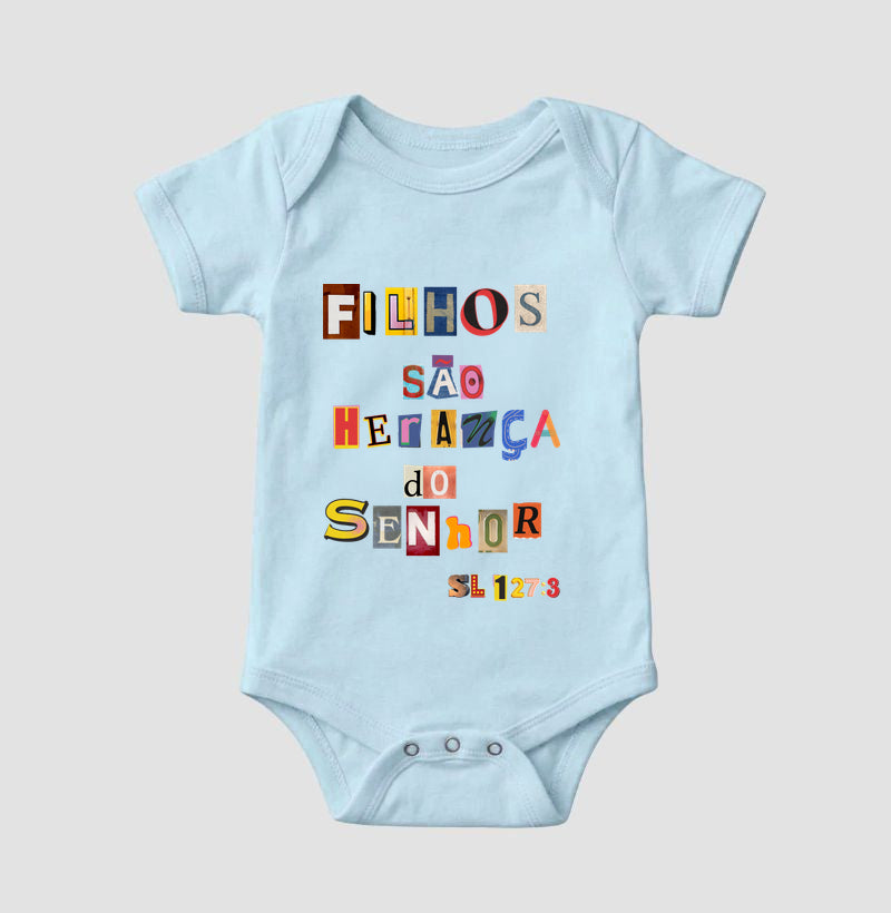 Body Bebê Cristão | Filhos são Herança do Senhor