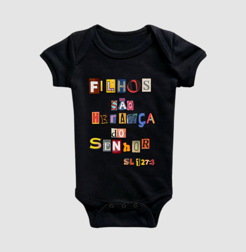 Body Bebê Cristão | Filhos são Herança do Senhor