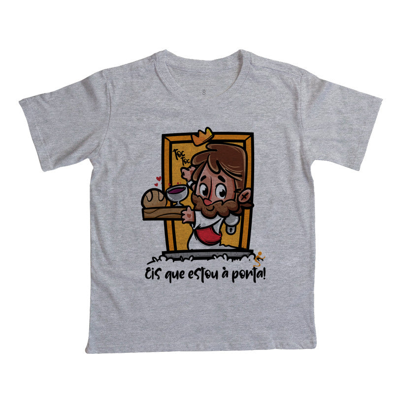 Camiseta Infantil Jesus está à porta
