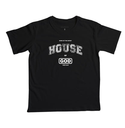 Estampa da camiseta infantil cristã House Of God