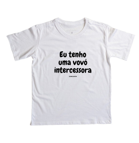 Estampa da camiseta infantil cristã Eu tenho uma vovó intercessora