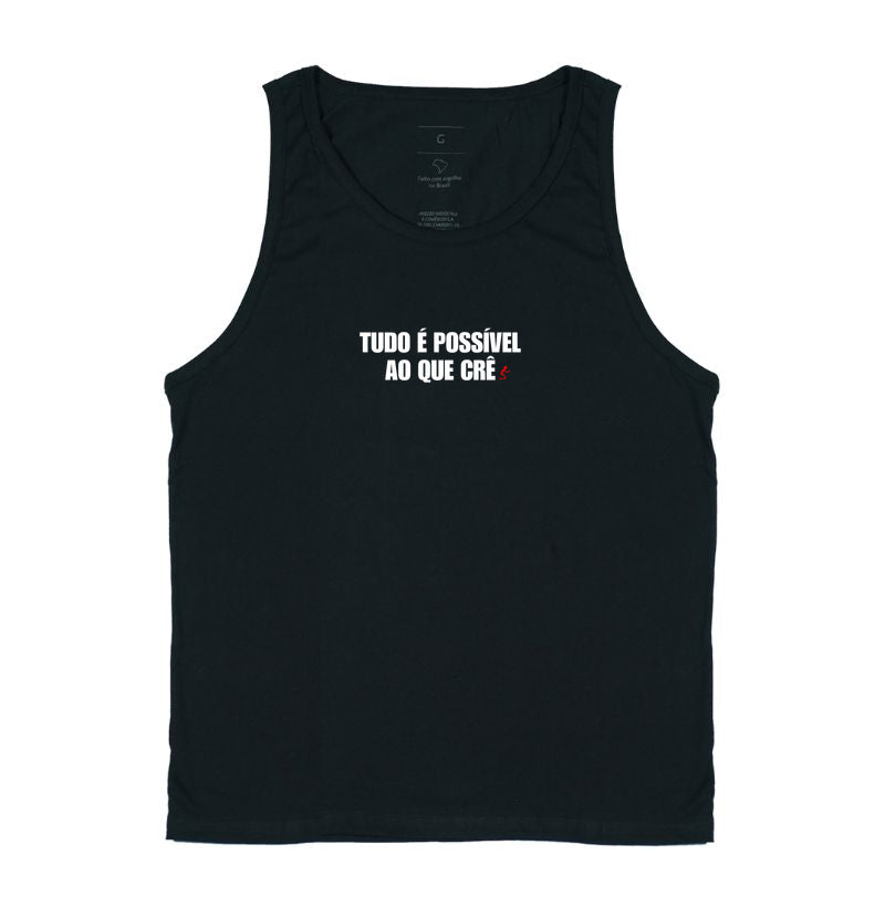 Camiseta Regata | Tudo é possível ao que crê