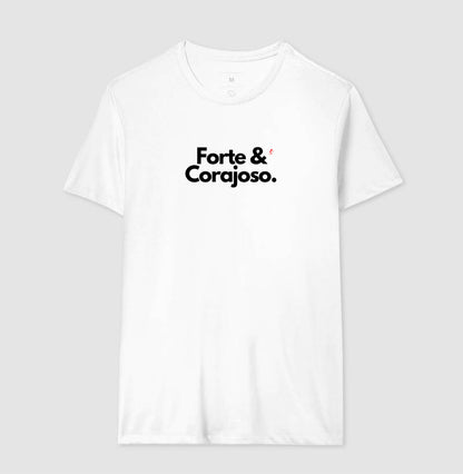 Camiseta Masculina | Forte e Corajoso